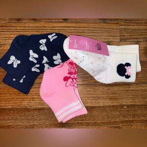 Toddler Minnie Mouse Sock Set. NWT.